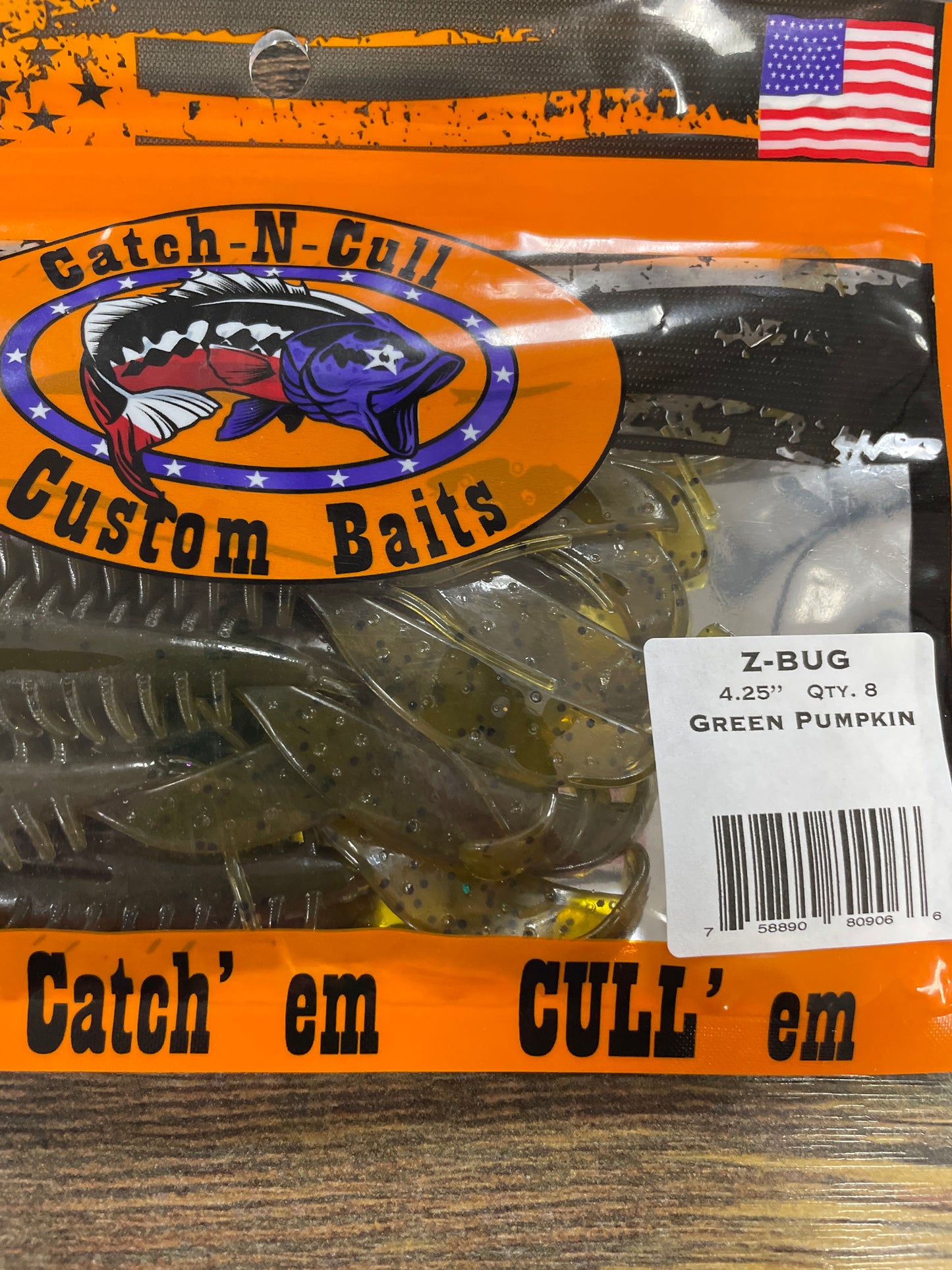Catch-N-Cull Z-Bug Green Pumpkin 4.25”