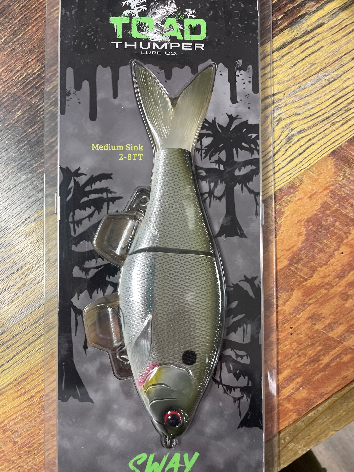 Toad Thumper Sway Glide Bait 3.75 oz. 8” Sway Med Heavy Metal