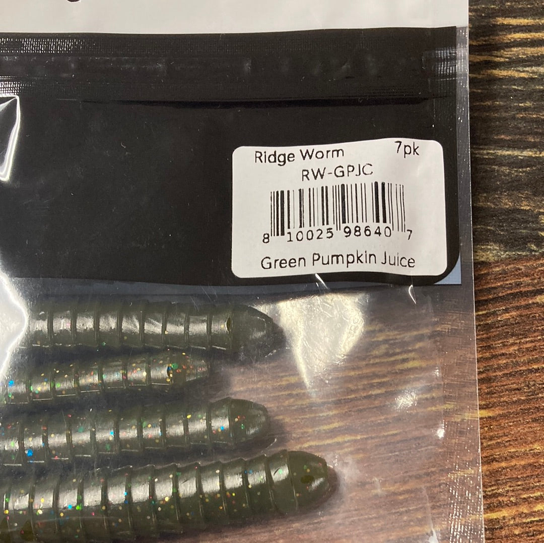 6th Sense Ridge Worm 10" Green Pumpkin Juice