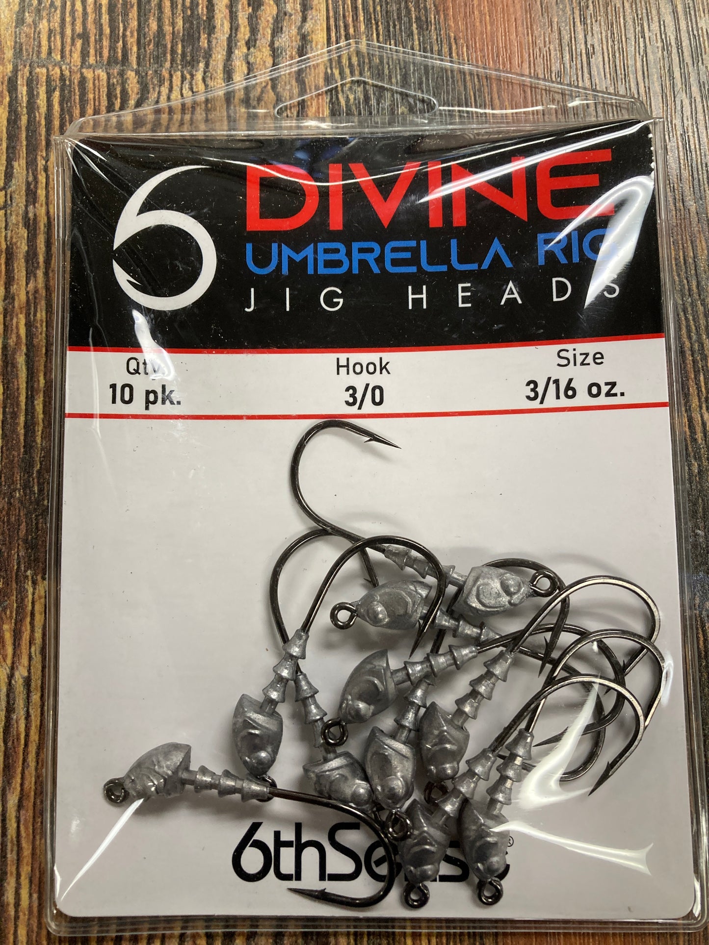 6th Sense Divine Umbrella Jig Heads 3/16 oz. 3/0 Lead