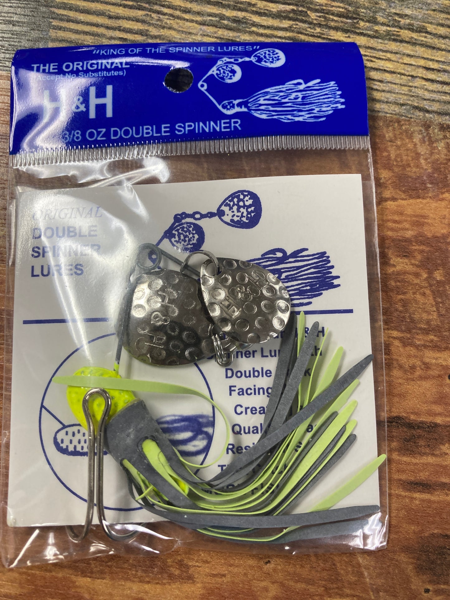H&H Spinner Bait 3/8 oz Chart/black