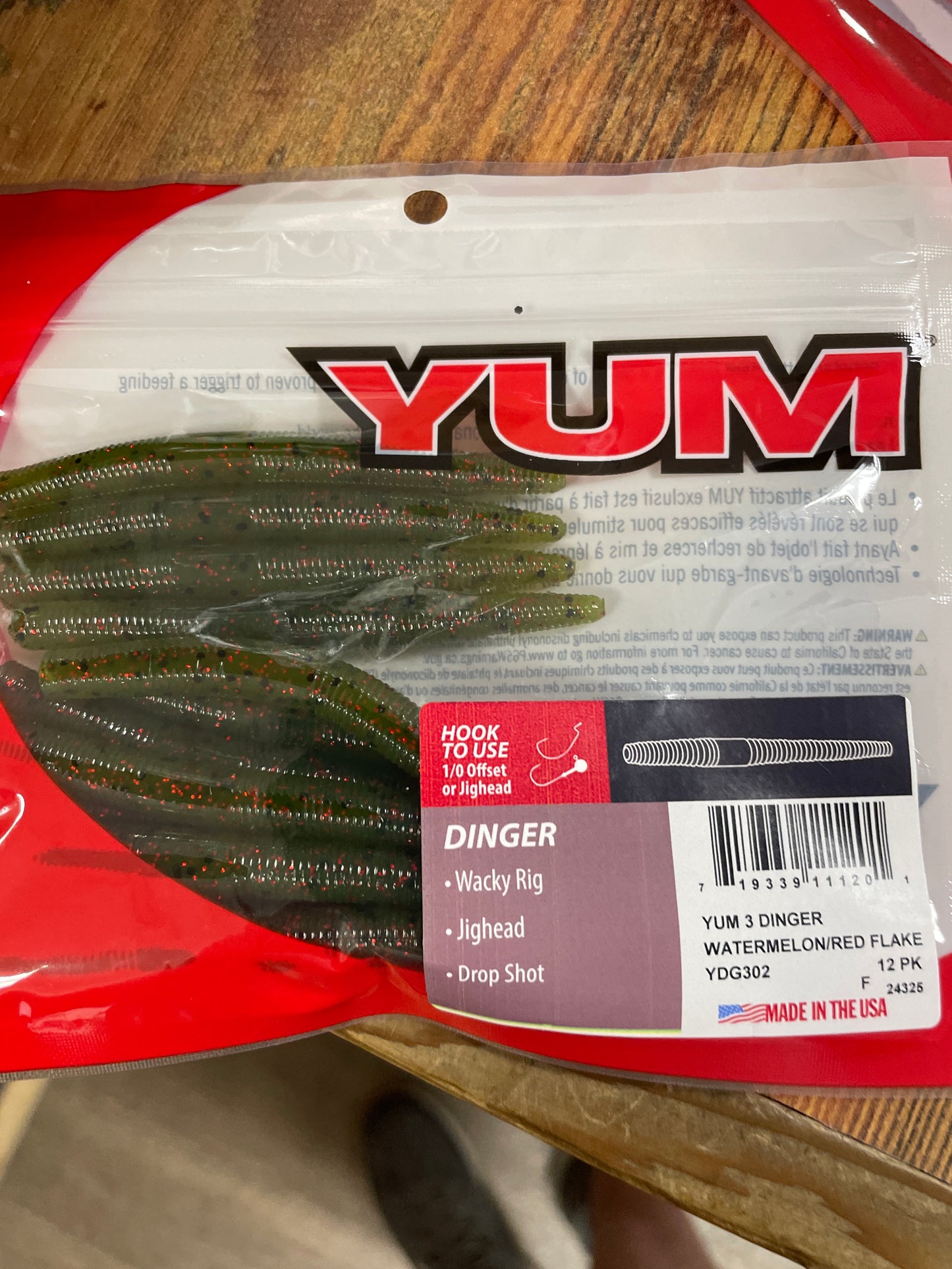Yum Dinger 3” Watermelon Red Flake