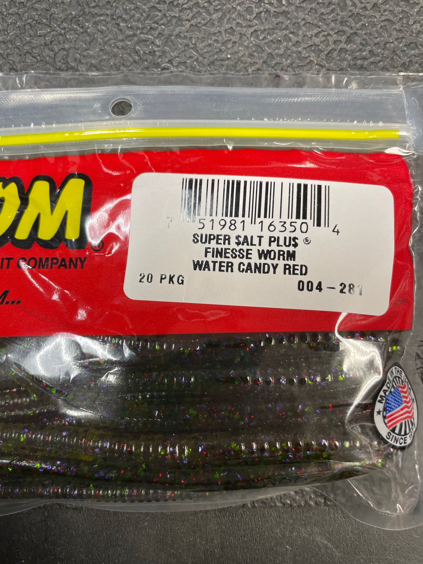 Zoom Finesse Worm - Watermelon Candy Red