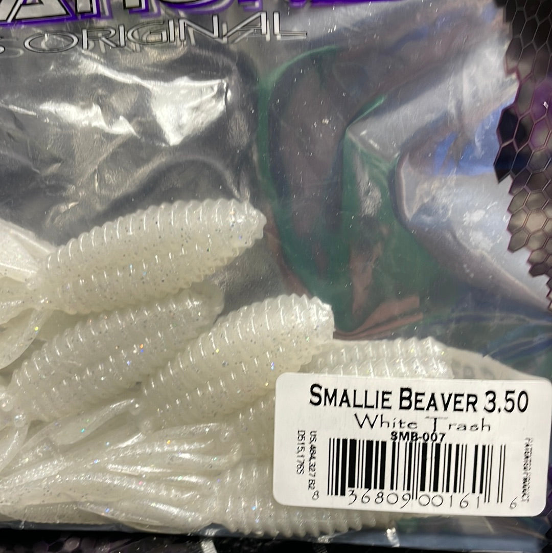 Reaction Innovations Smallie Beaver 3.50 White Trash