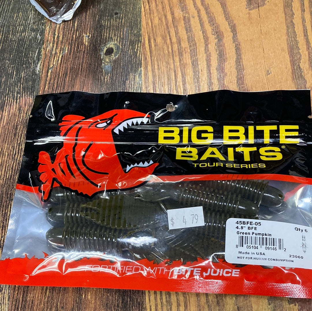 Big Bite Baits 4.5” BFE Green Pumpkin