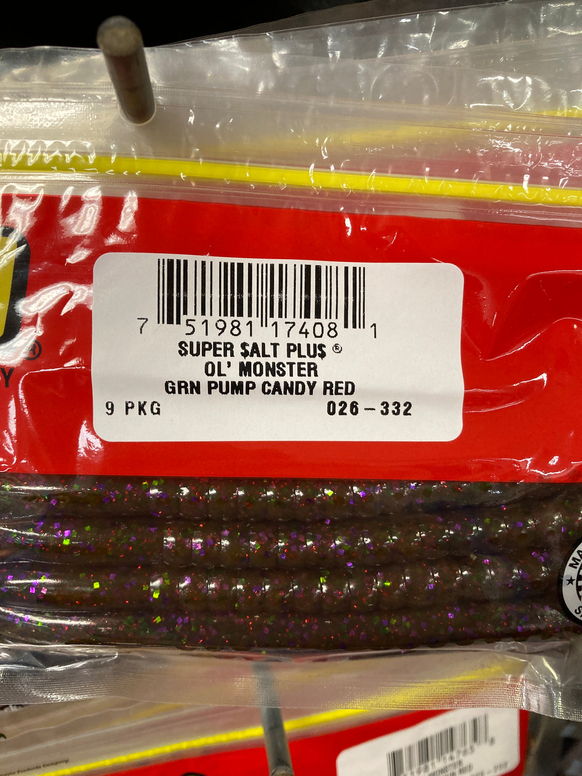 Zoom Ole Monster 10.5” Green Pumpkin Candy Red