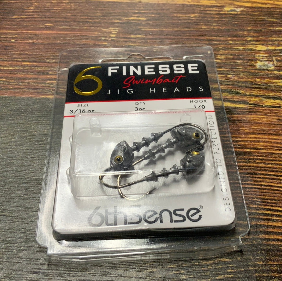 6th Sense Finesse Swimbait Jig Heads 3/16 oz. 1/0