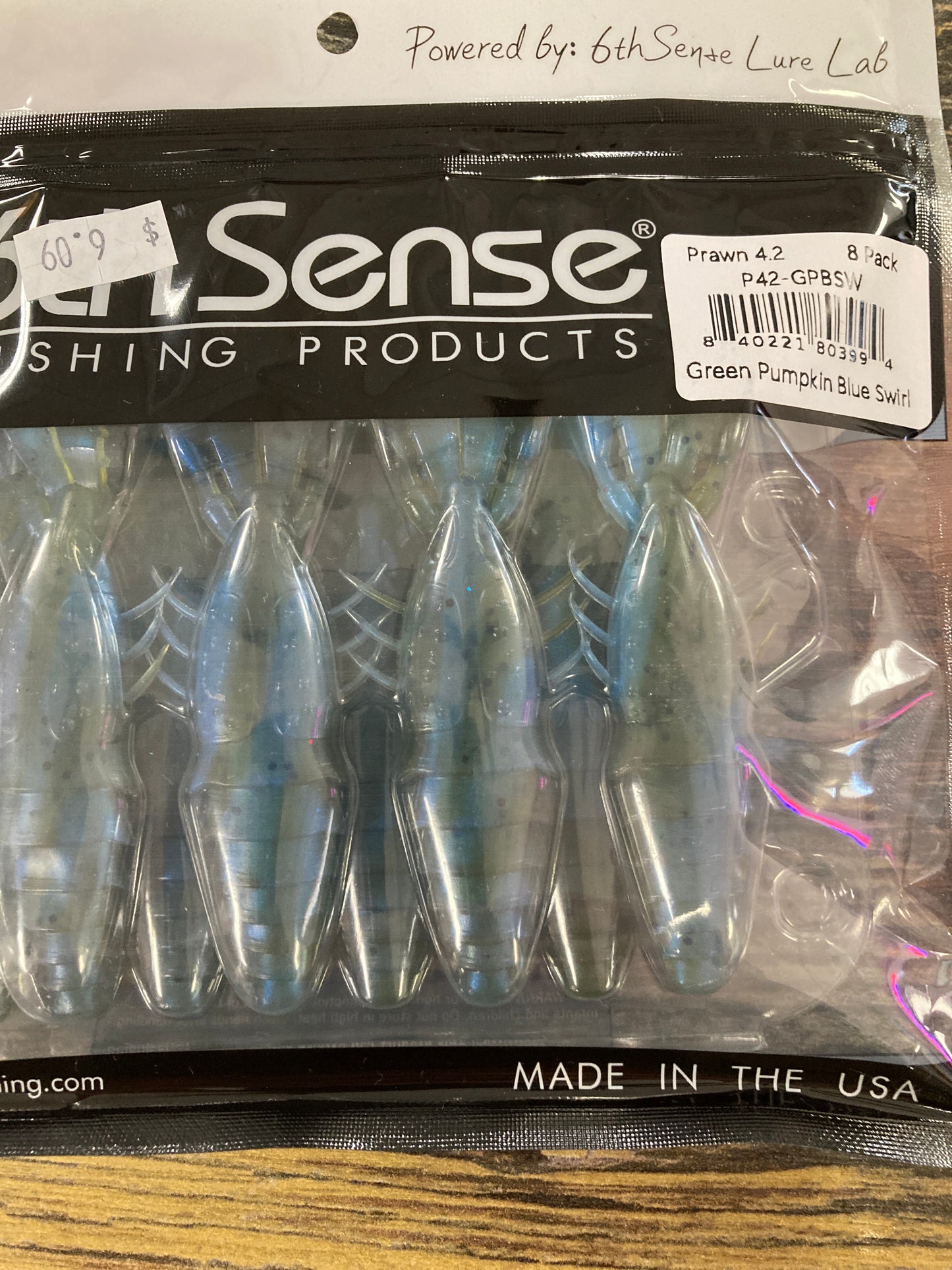 6th Sense Prawn 4.2 Green Pumpkin Blue Swirl