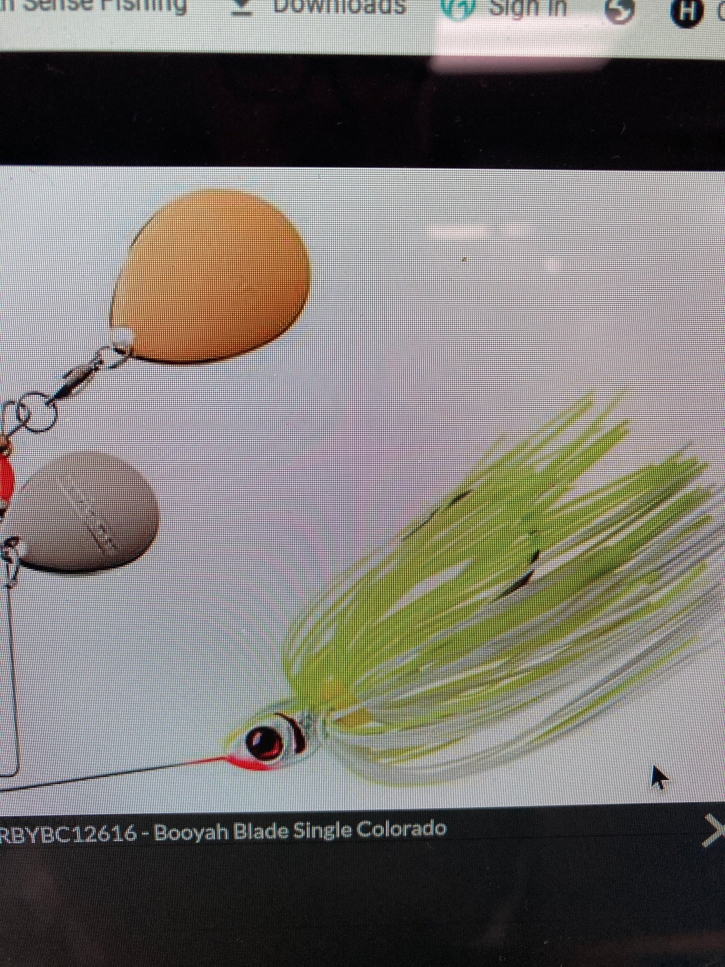 BOOYAH Blade Spinner Bait 1/2 oz. White Chart