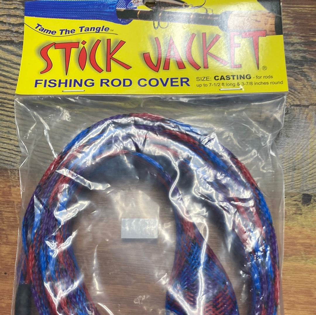 Stick Jacket Rod Cover 7' 1/2" Sz: Casting Red/Blue