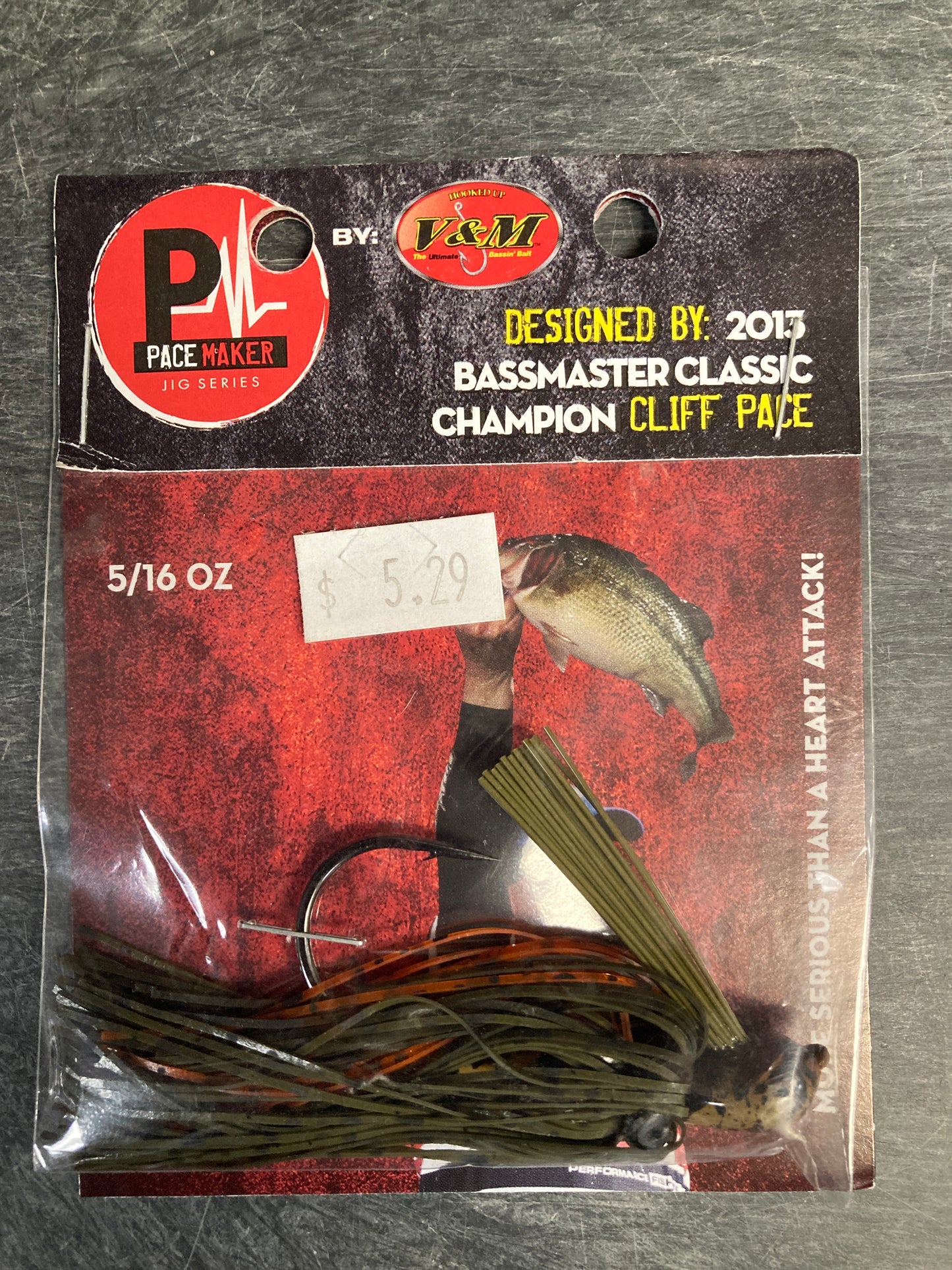 V&M Pacemaker Skip Jig. 5/16 oz. Crawdad