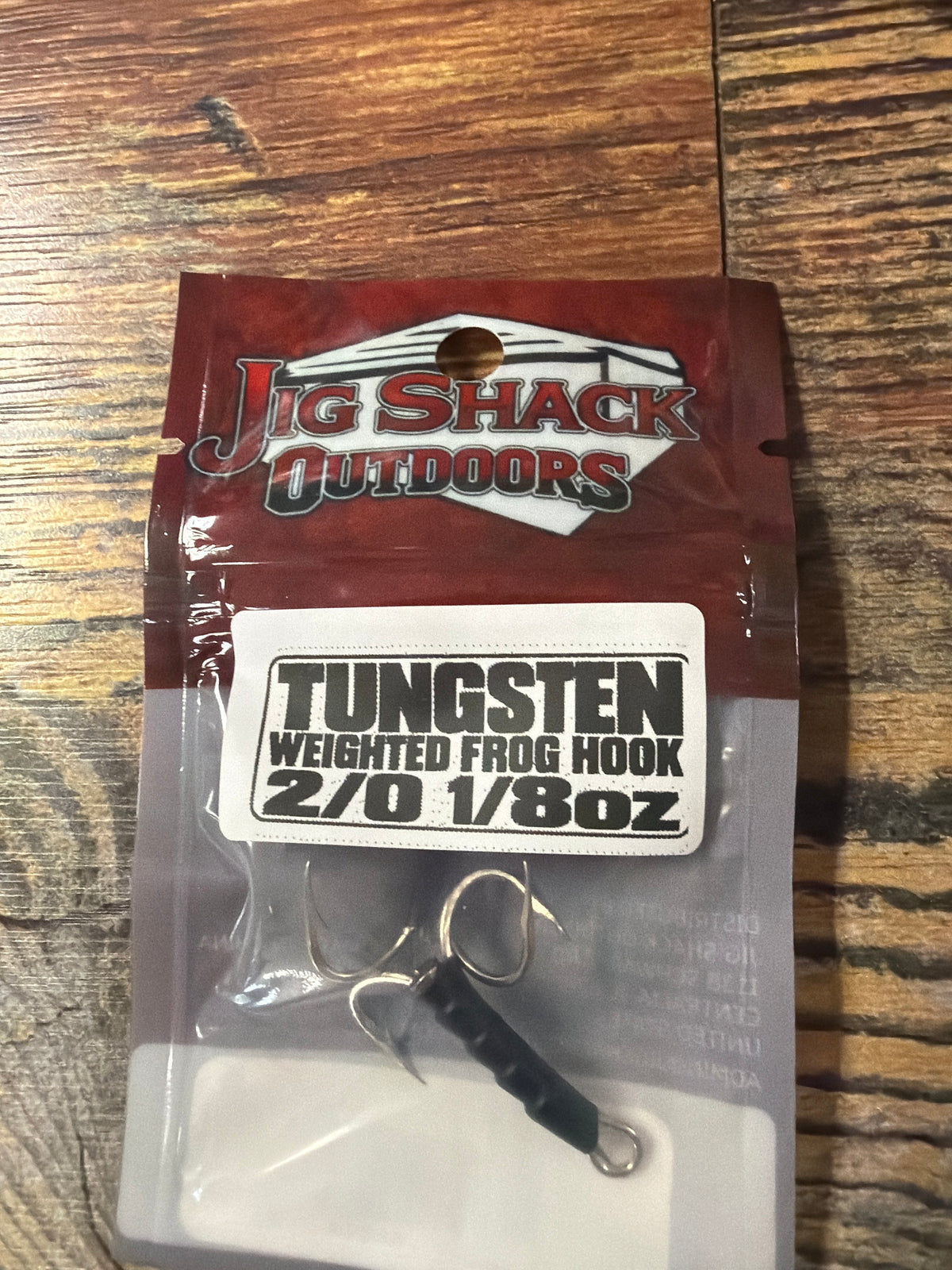 Jig Shack weighted Frog Hook 2/0 1/8 oz