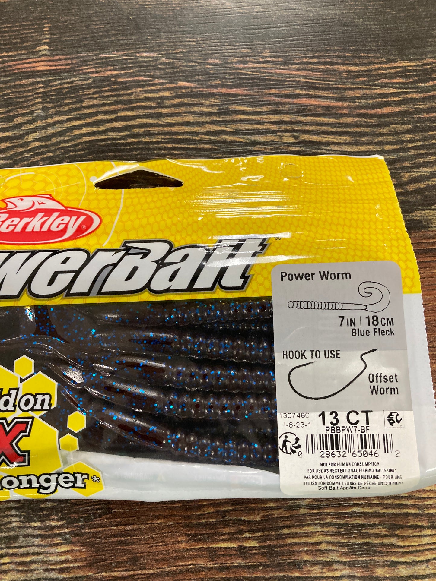 Berkley 7” Power Worm Blue Fleck