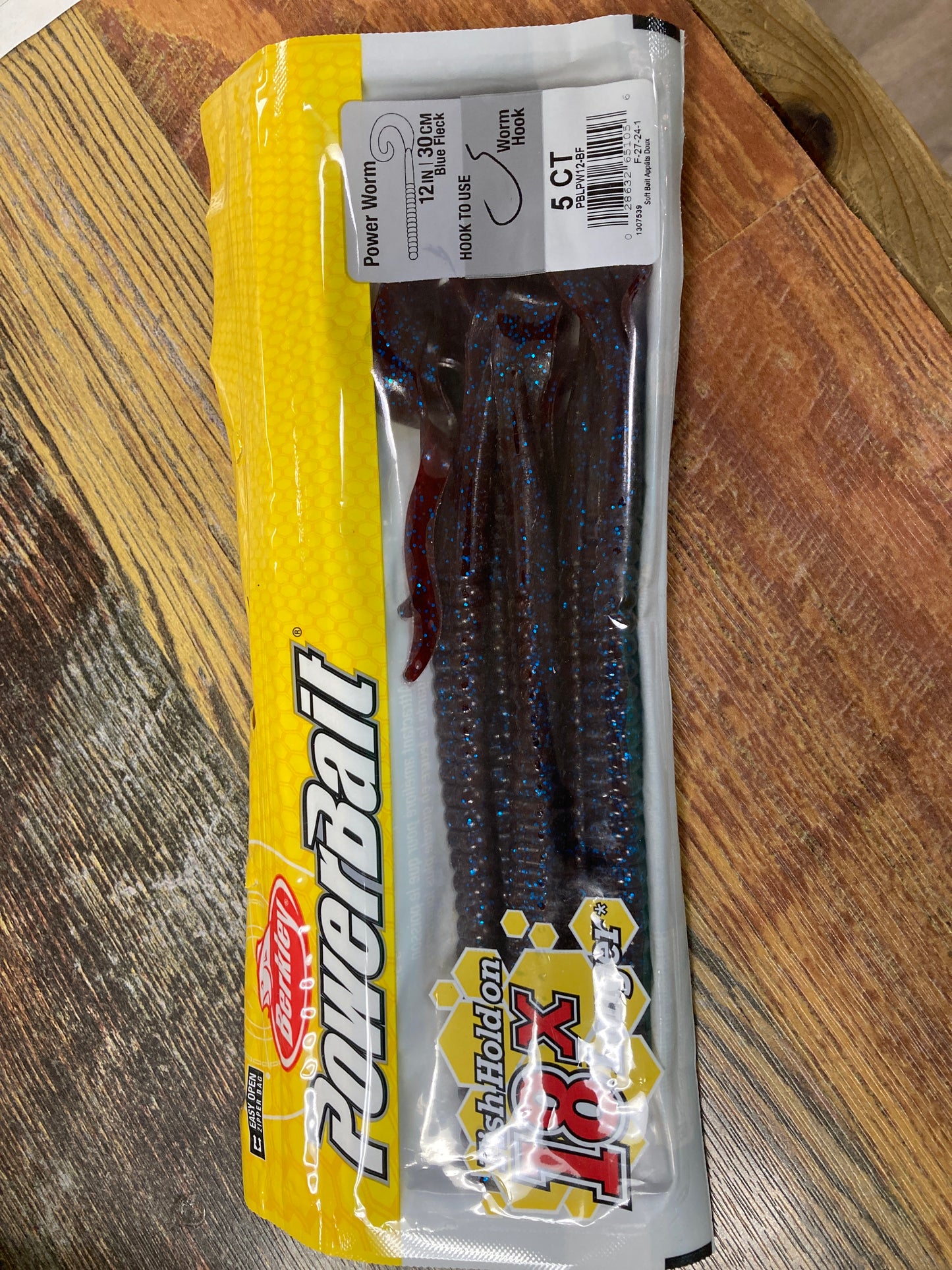 Berkley 12” Power Worm Blue Fleck