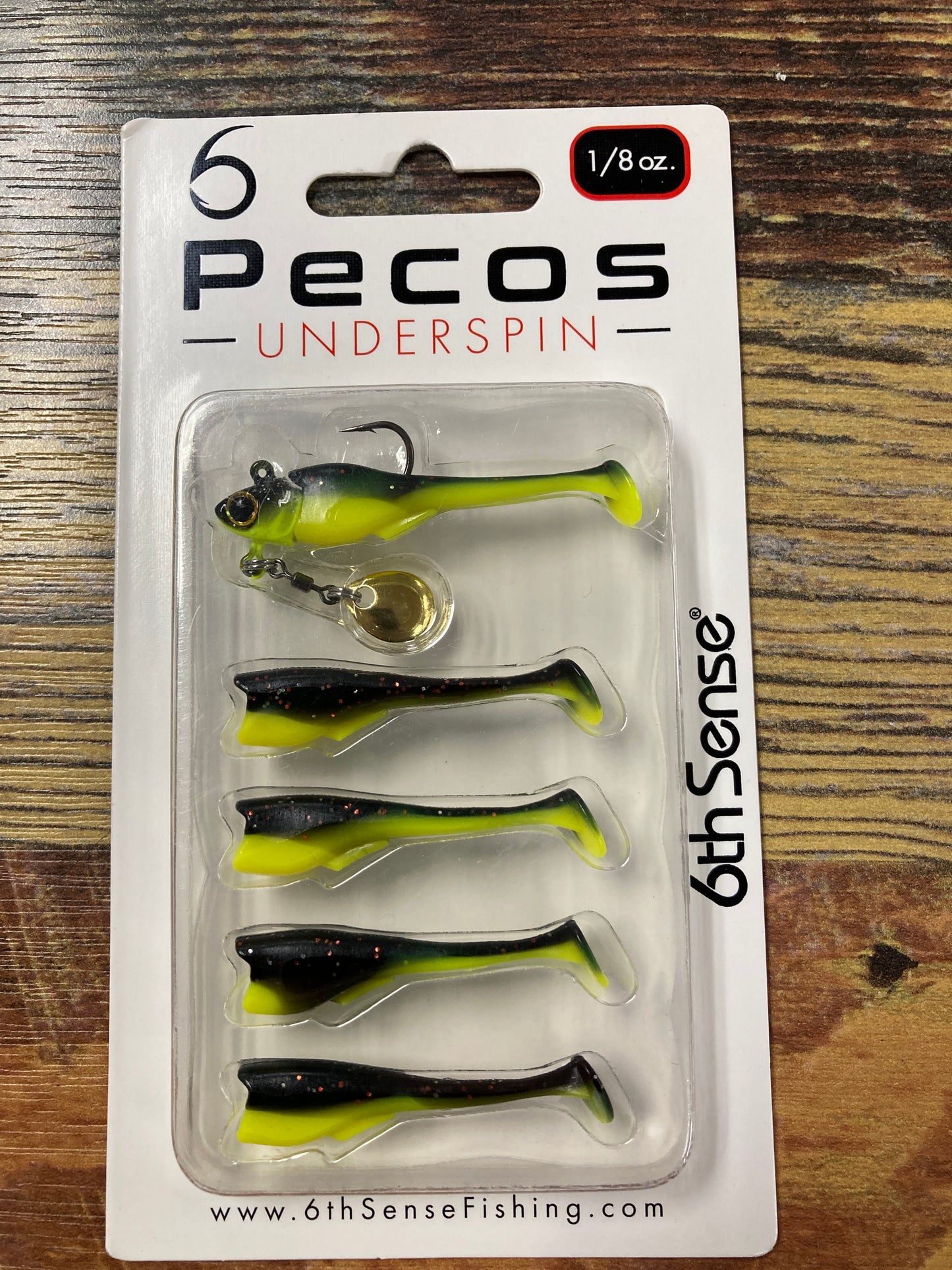 6th Sense Pecos Underspin 1/8 oz. Black Neon
