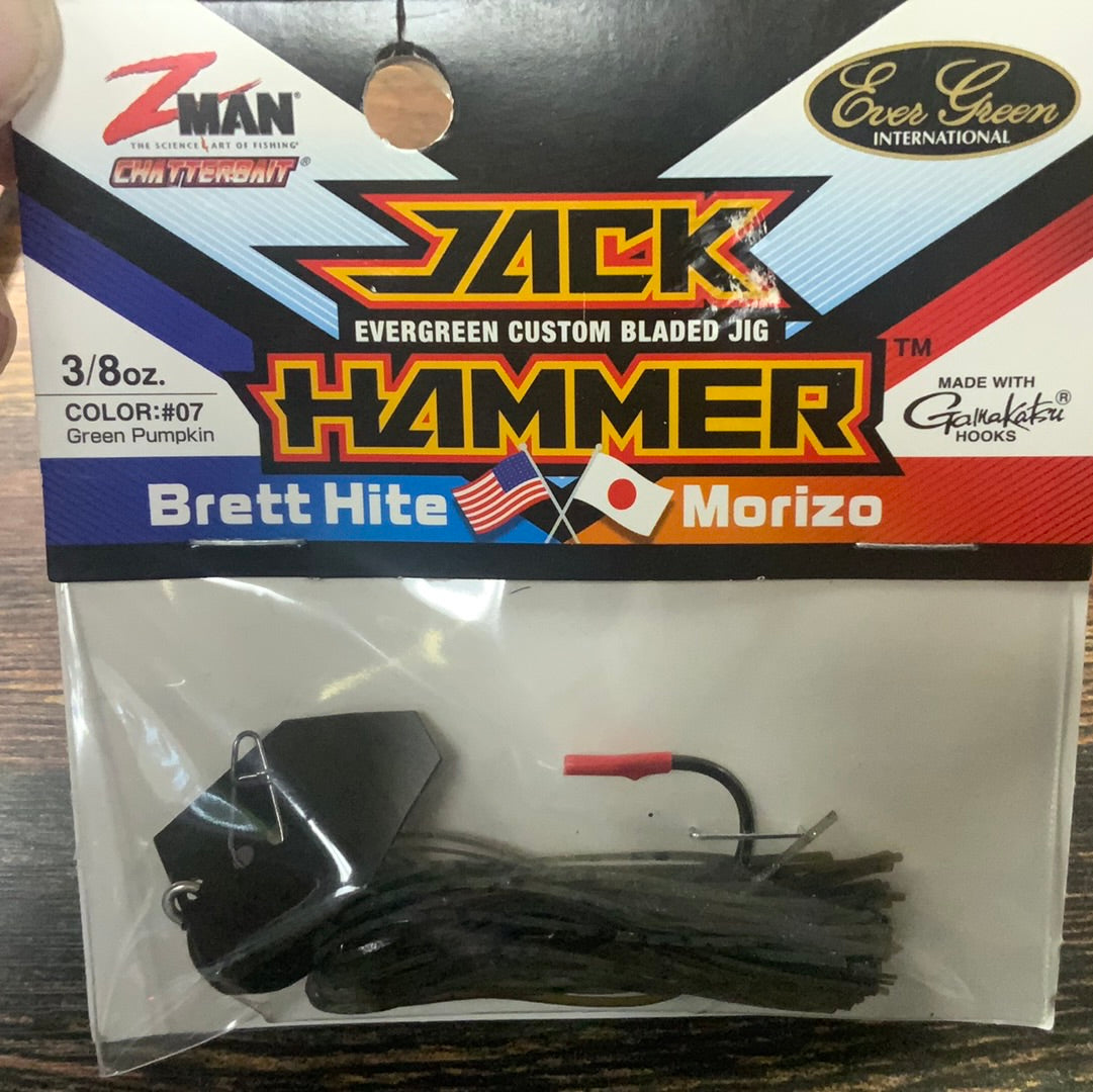 Z Man Jack Hammer Chatterbait 3/8 oz. Green Pumpkin