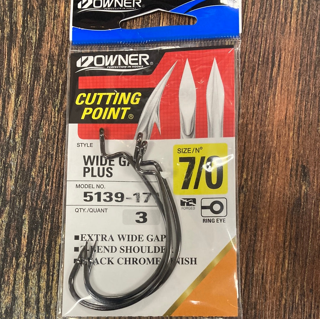 Owner Wide Gap Plus 7/0 Chrome Black