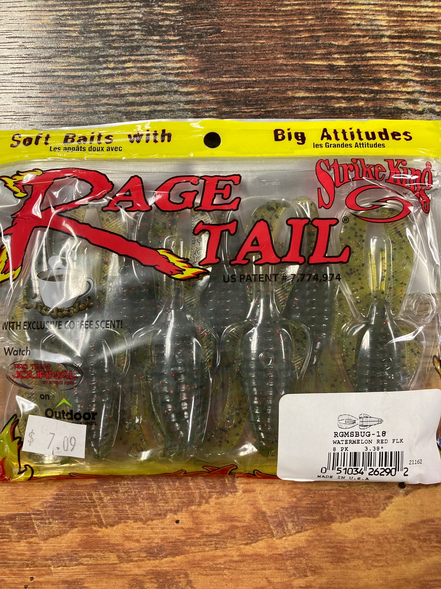 Strike King Rage Menace Bug 3.38" Watermelon Red Flake