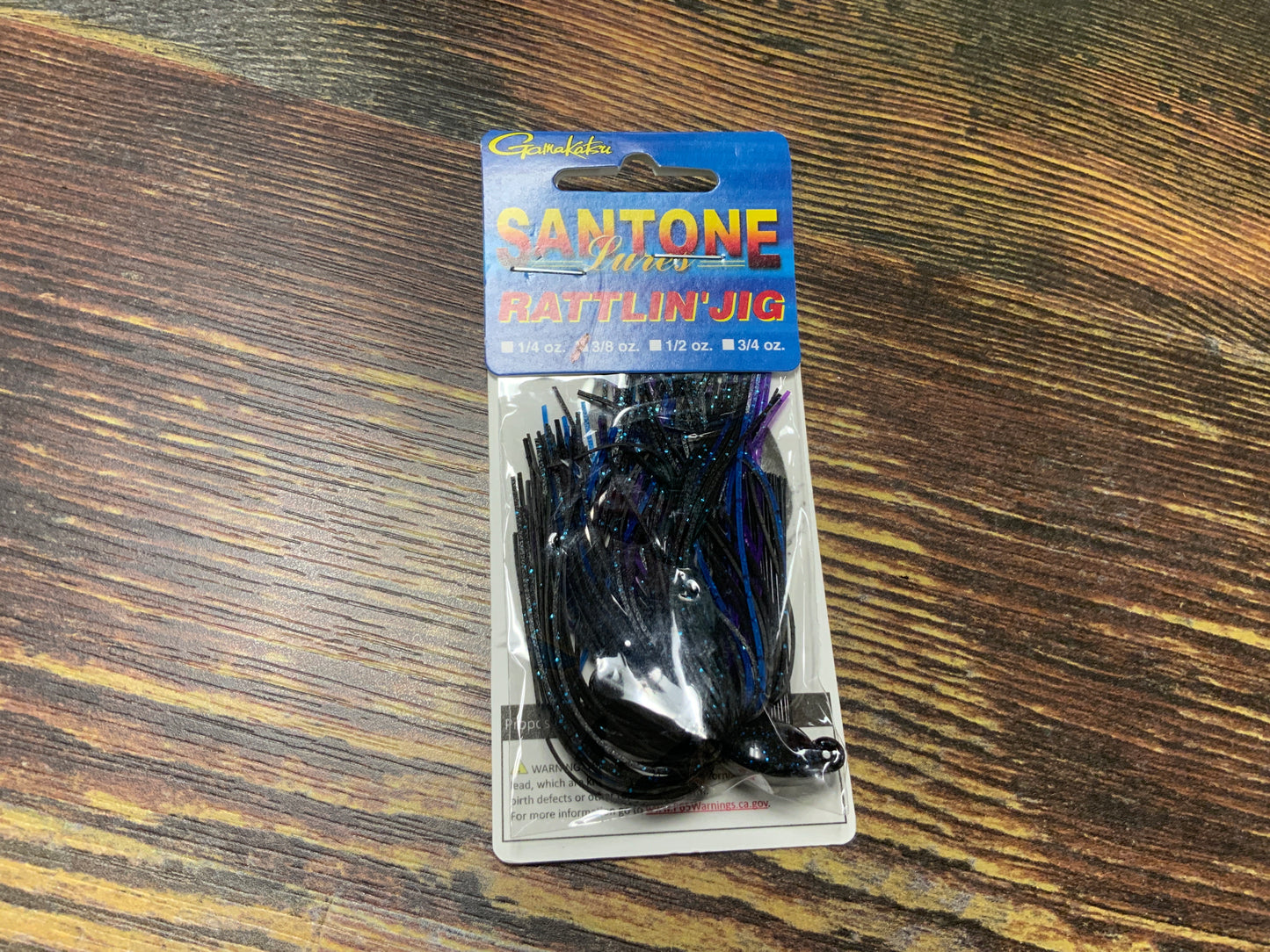 Santone Rattlin' Jig 3/8 oz. Black Blue Purple