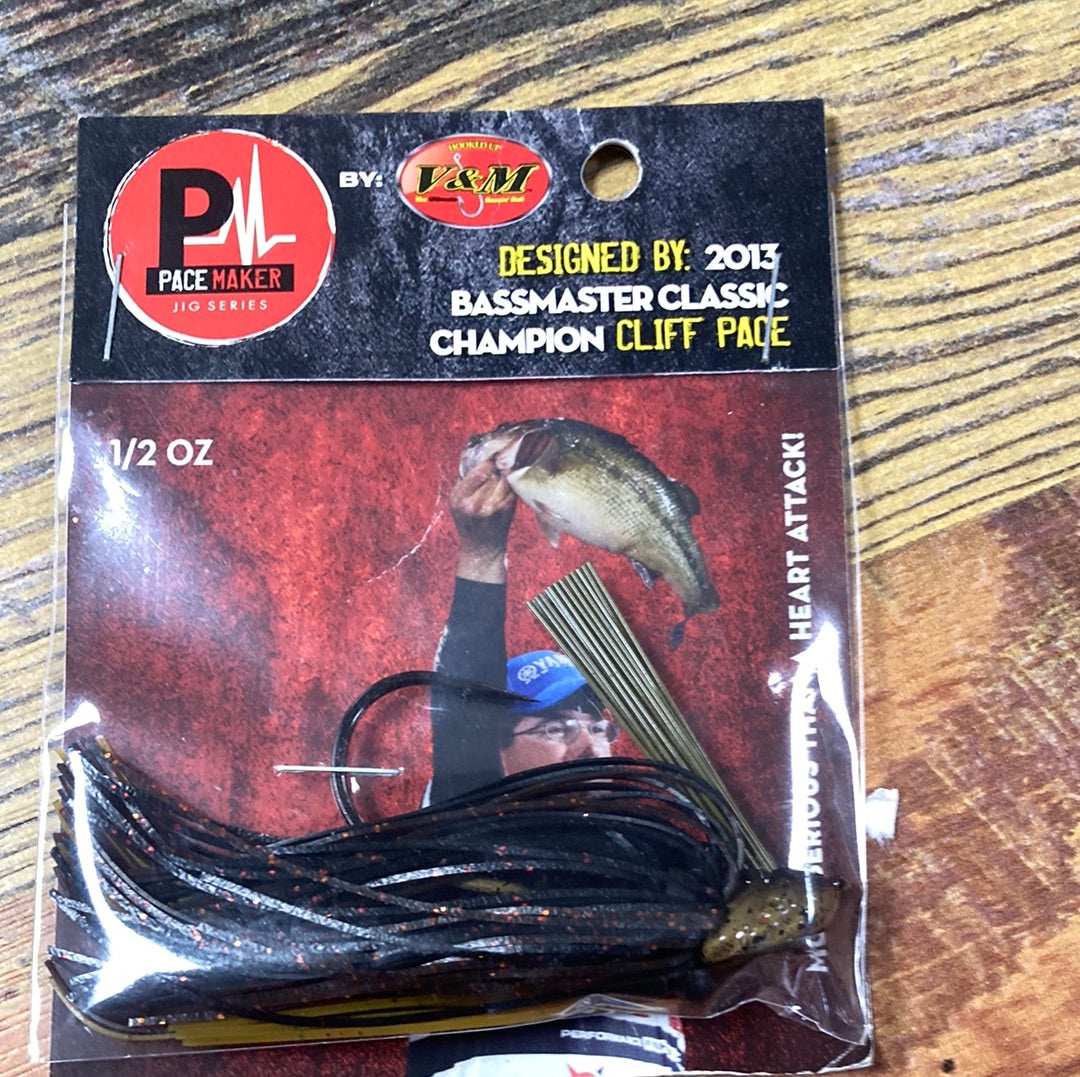 V&M Flippin Jig 1/2 oz. Black Brown Amber