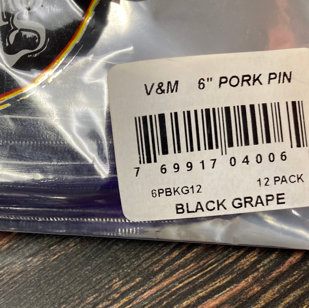 V&M Pork Pin 6" Black Grape