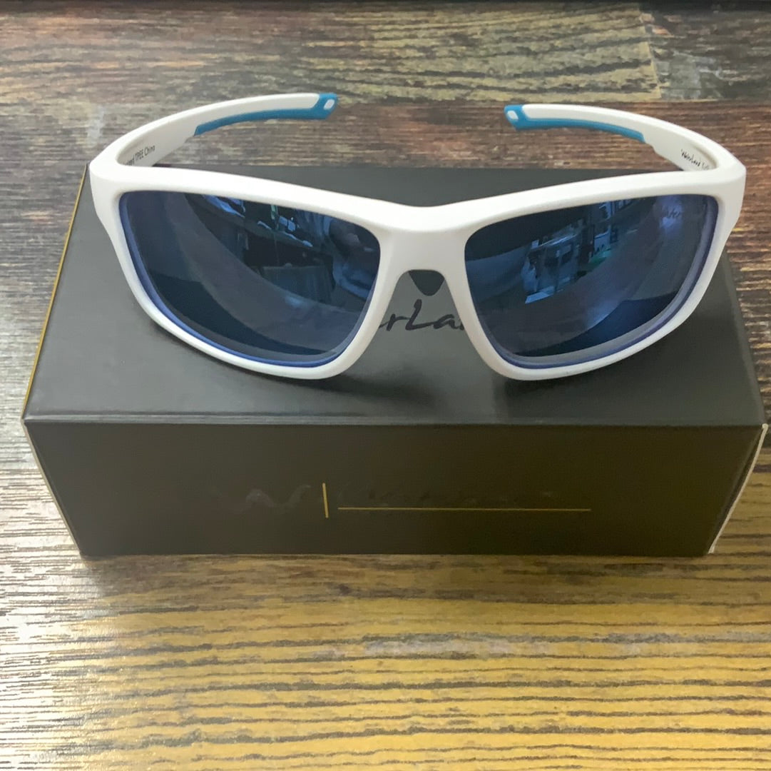 Kidfishers White/Blue Mirror Sunglasses