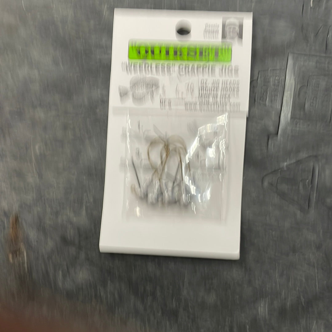 Quikset Weedless Crappie Jigs. 1/16 oz. #2 Bronze Hooks