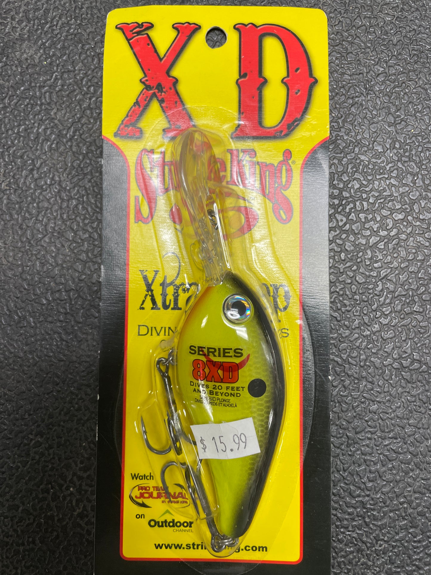 Strike King 8XD Black Back Chartreuse