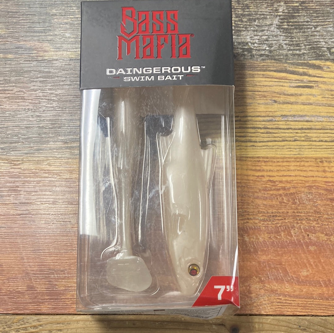Bass Mafia Daingerous Swimbait 7” Albino