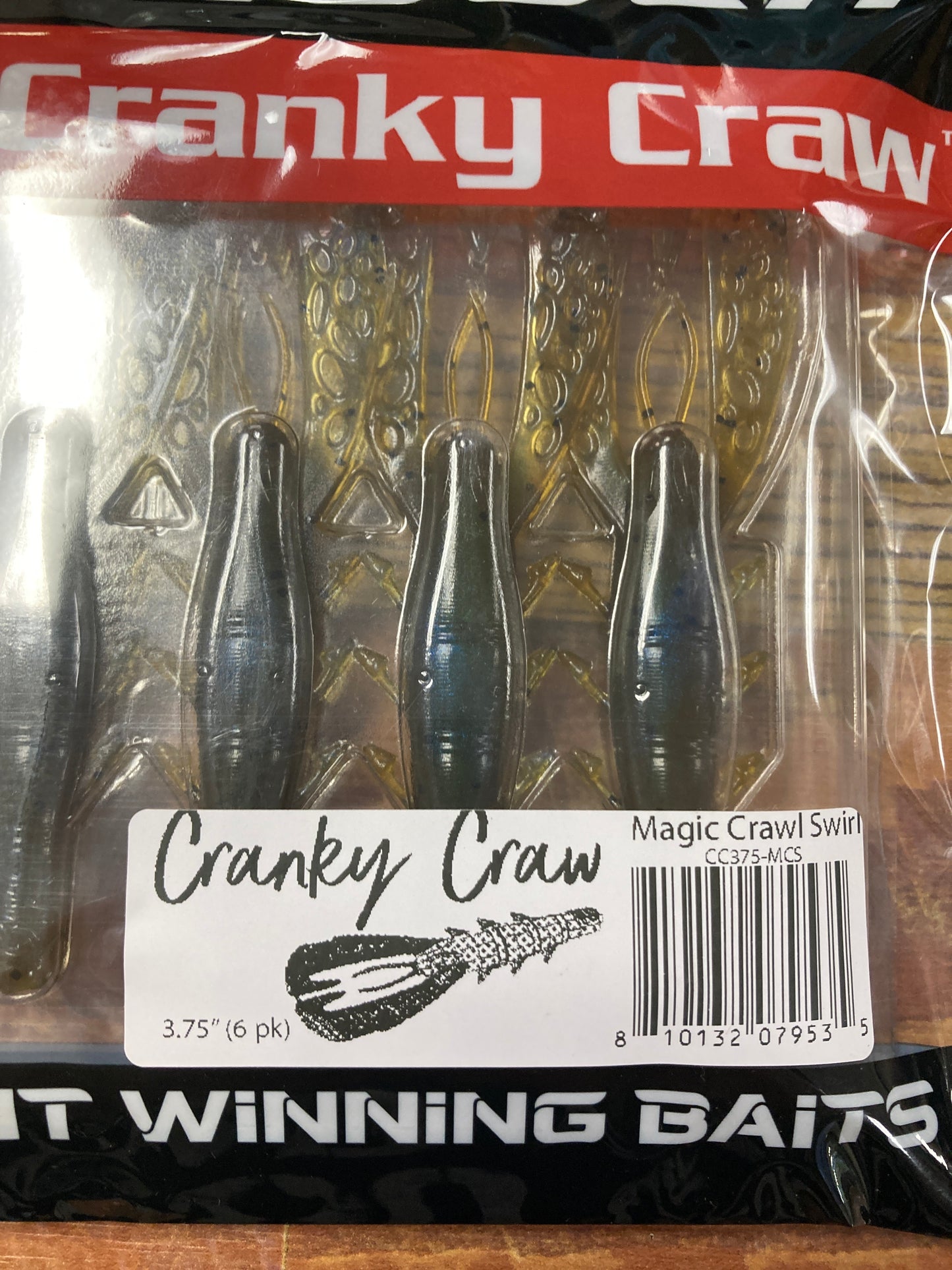 Bassmooch Cranky Craw 3.75” Magic Crawl Swirl