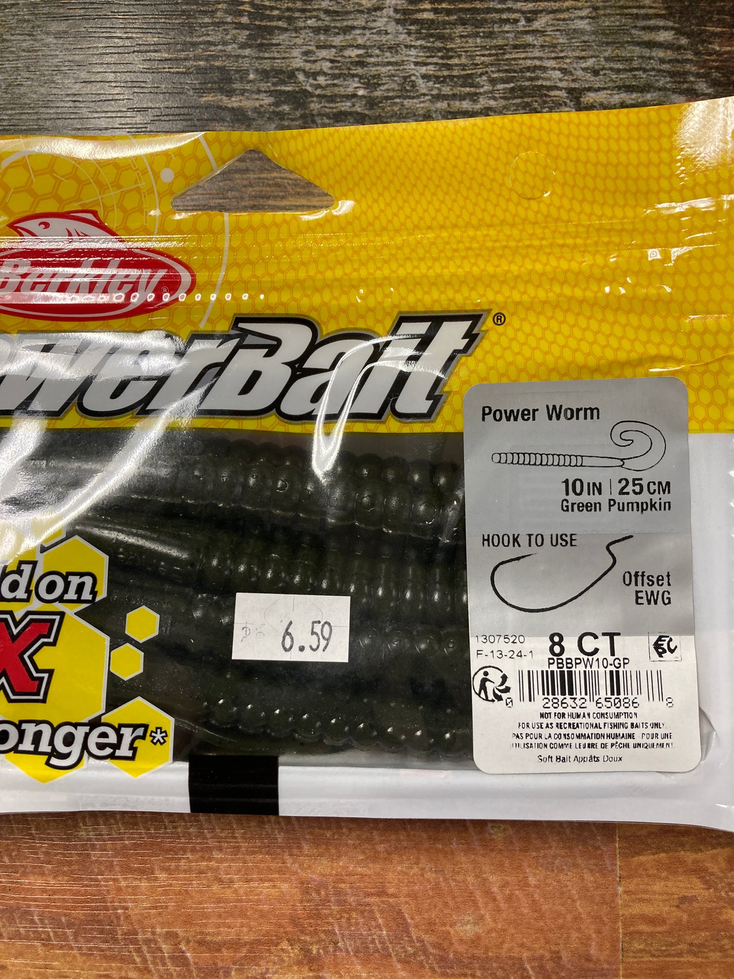 Berkley Power Worm 10" Green Pumpkin