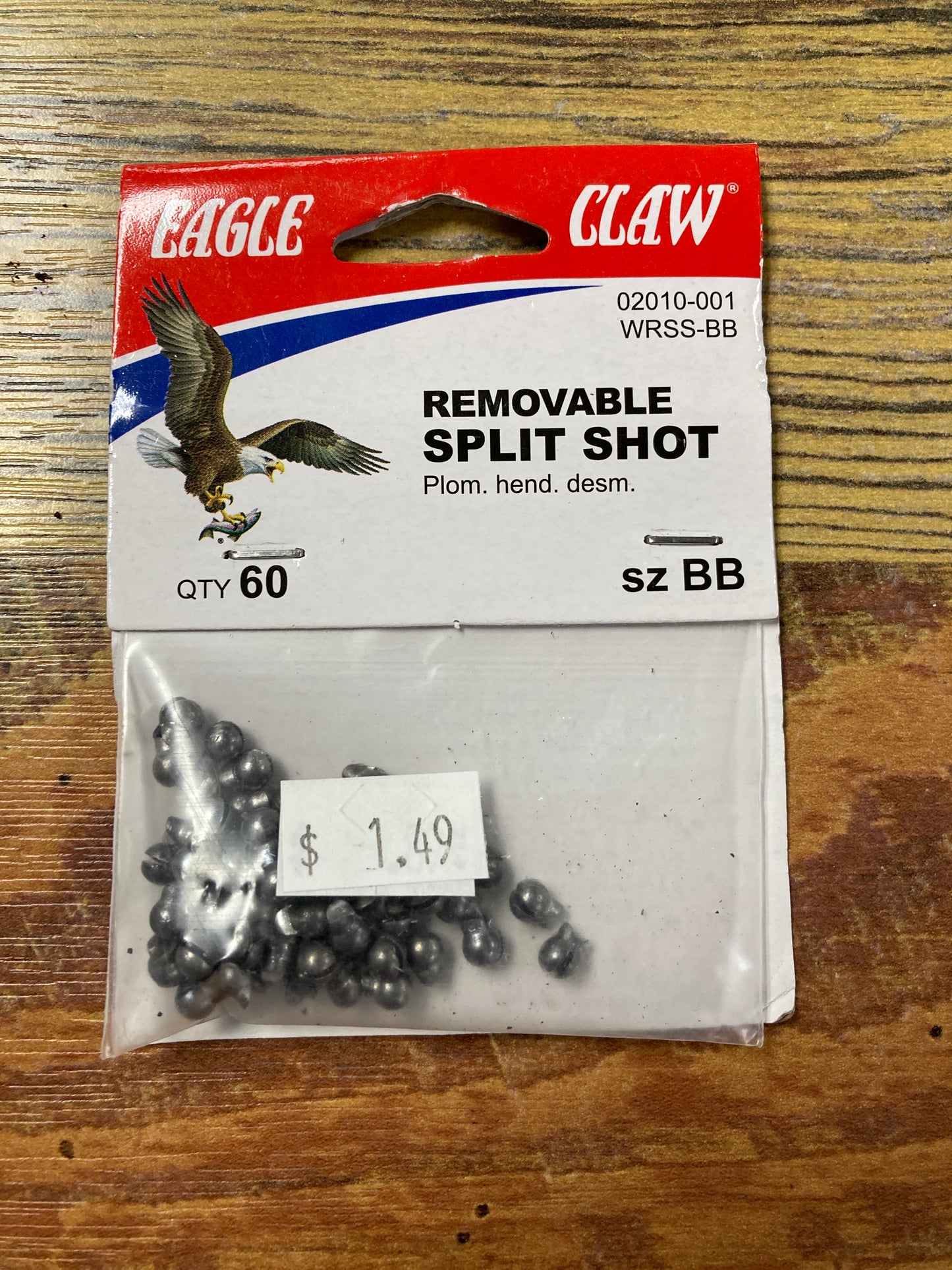 Eagle Claw Removeable Split Shot Size BB