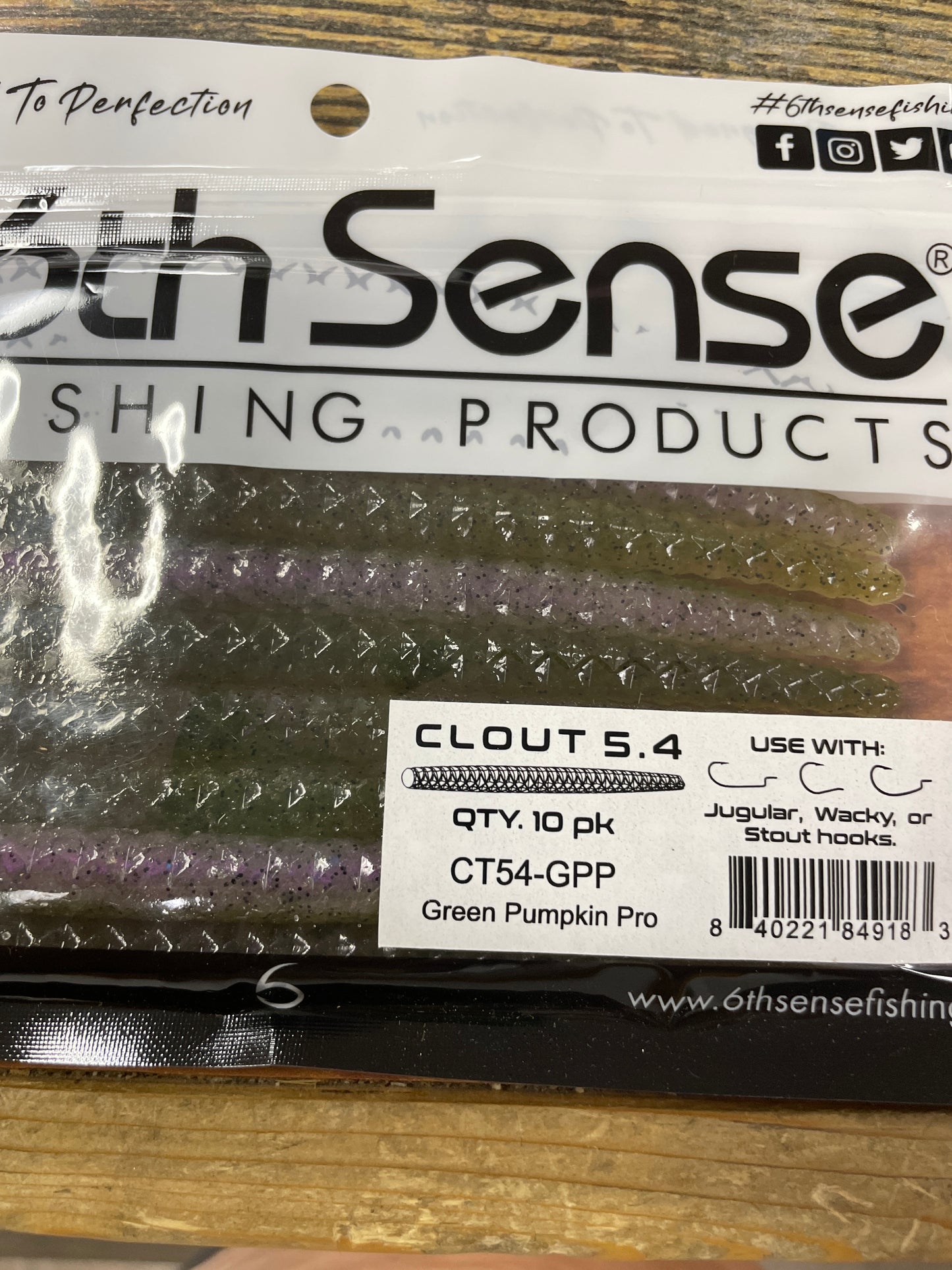 6th Sense Clout 5.4 Green Pumpkin Pro