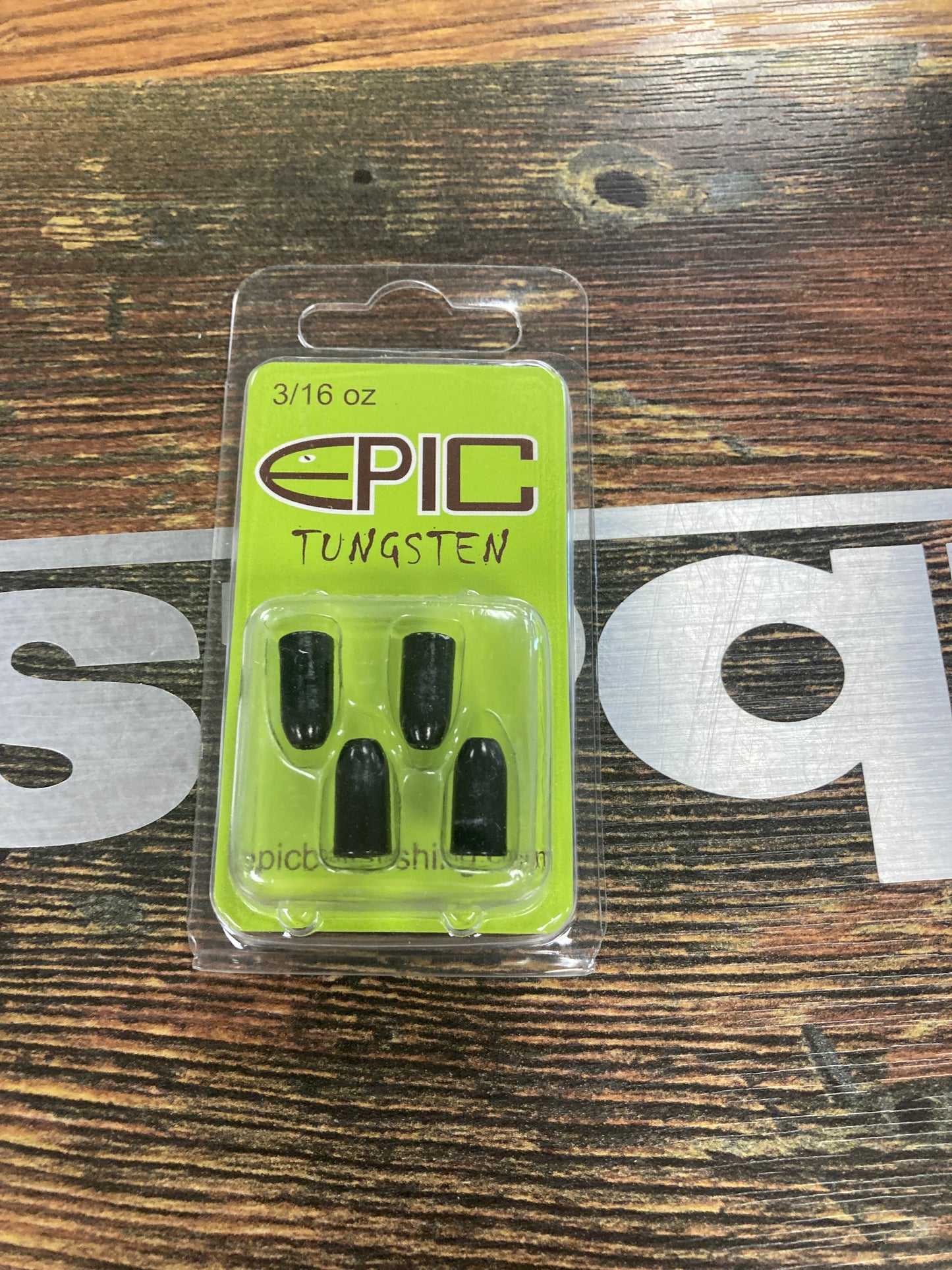 Epic Tungsten Bullet Weight 3/16 oz. Black