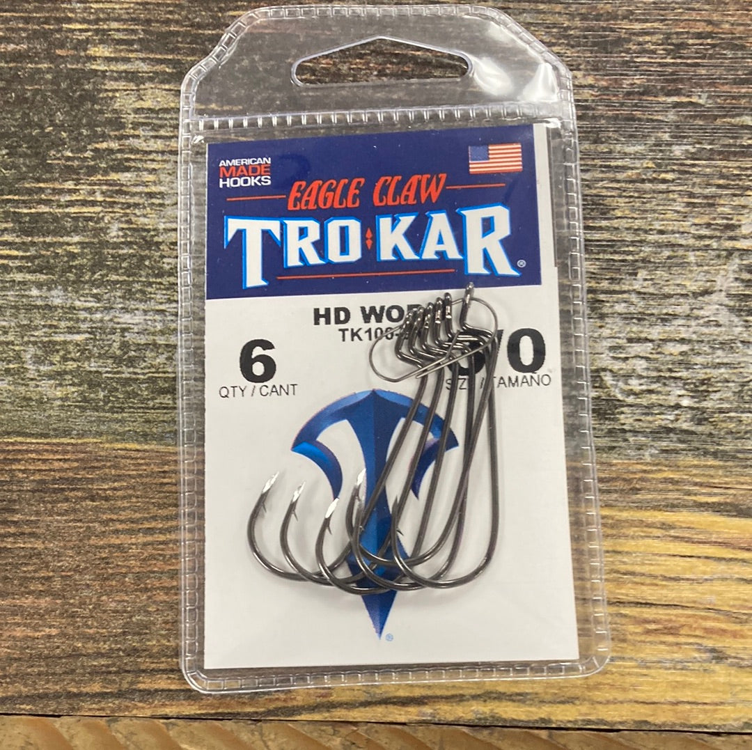 Eagle Claw Tro Kar Lazer HD Worm 3/0 Blk