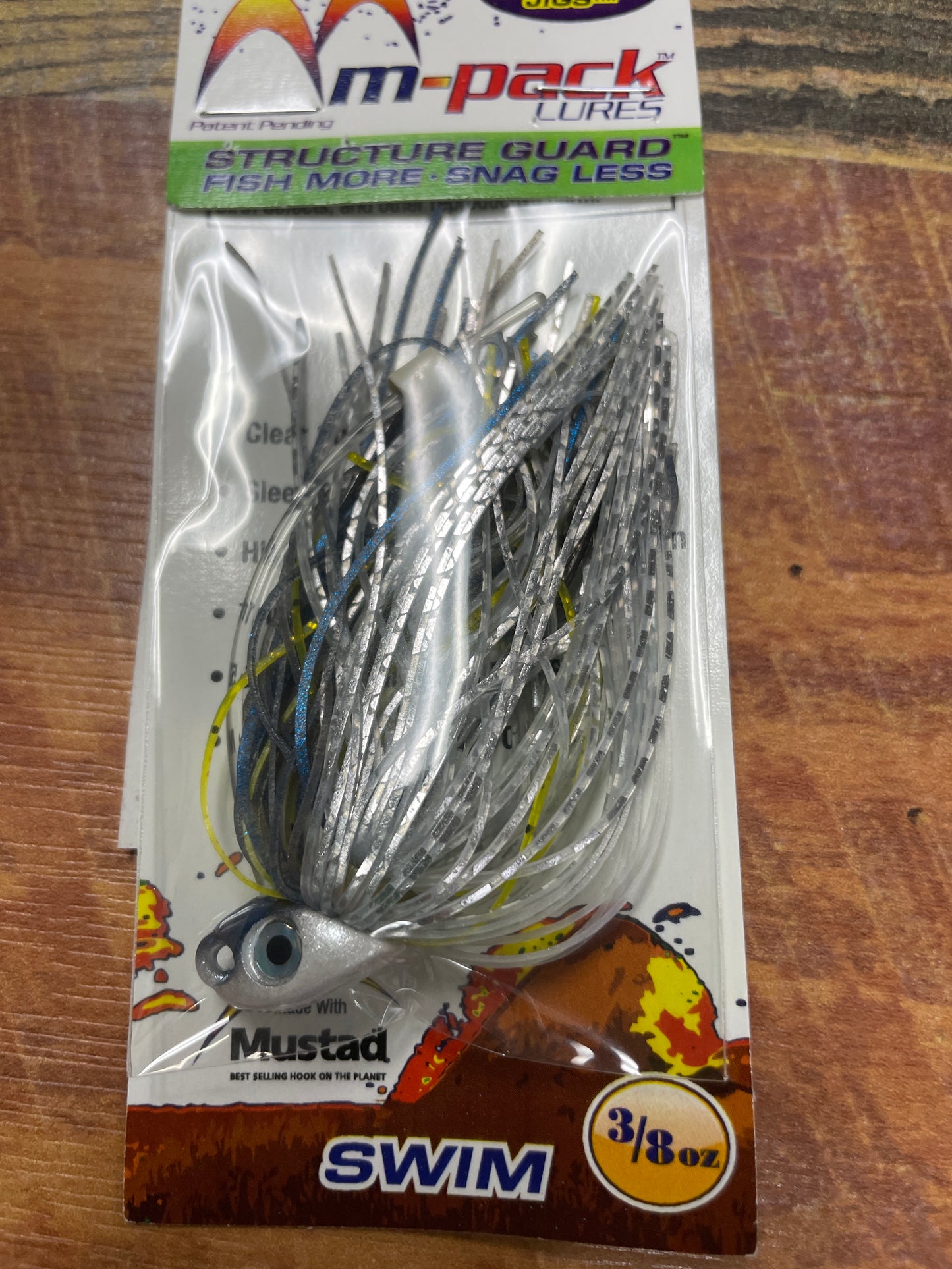M-Pack Lures 3/8oz FLIPP N JIG Ghost Sexy Shad
