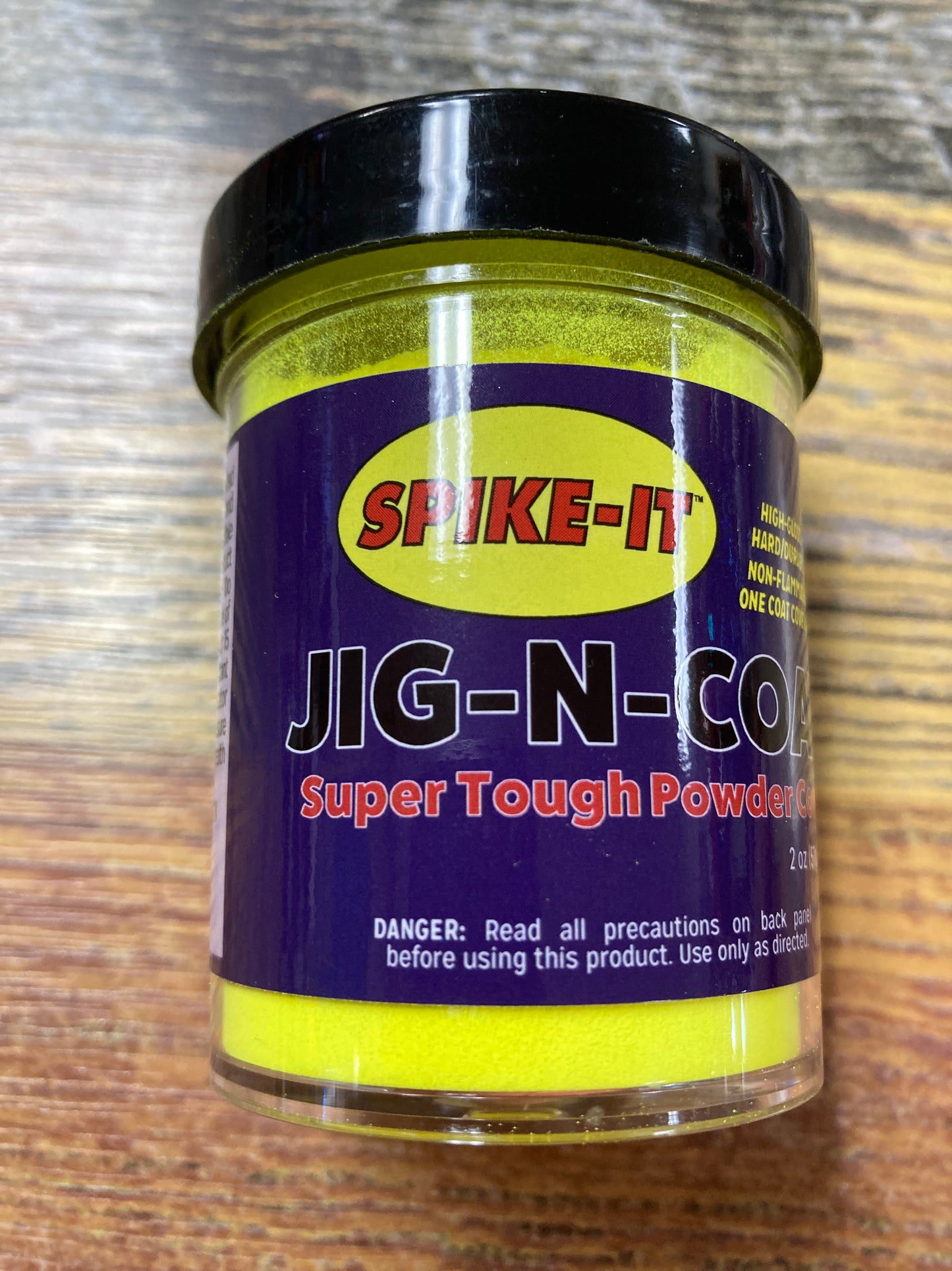 Spike It Jig-N-Glow Powder 2 oz. Yellow Chartreuse