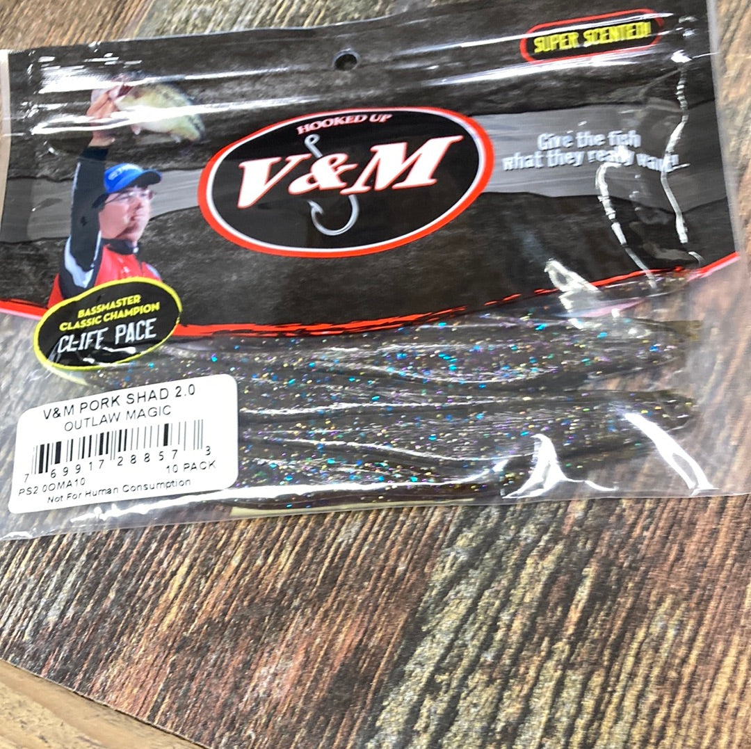 V&M Pork Shad 2.0 Outcast Magic