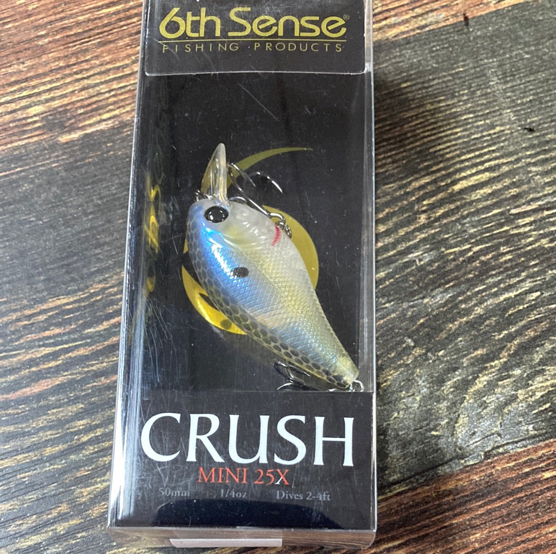 6th Sense Crush Mini 25MD - 1/4 oz. Ghost Pro Shad