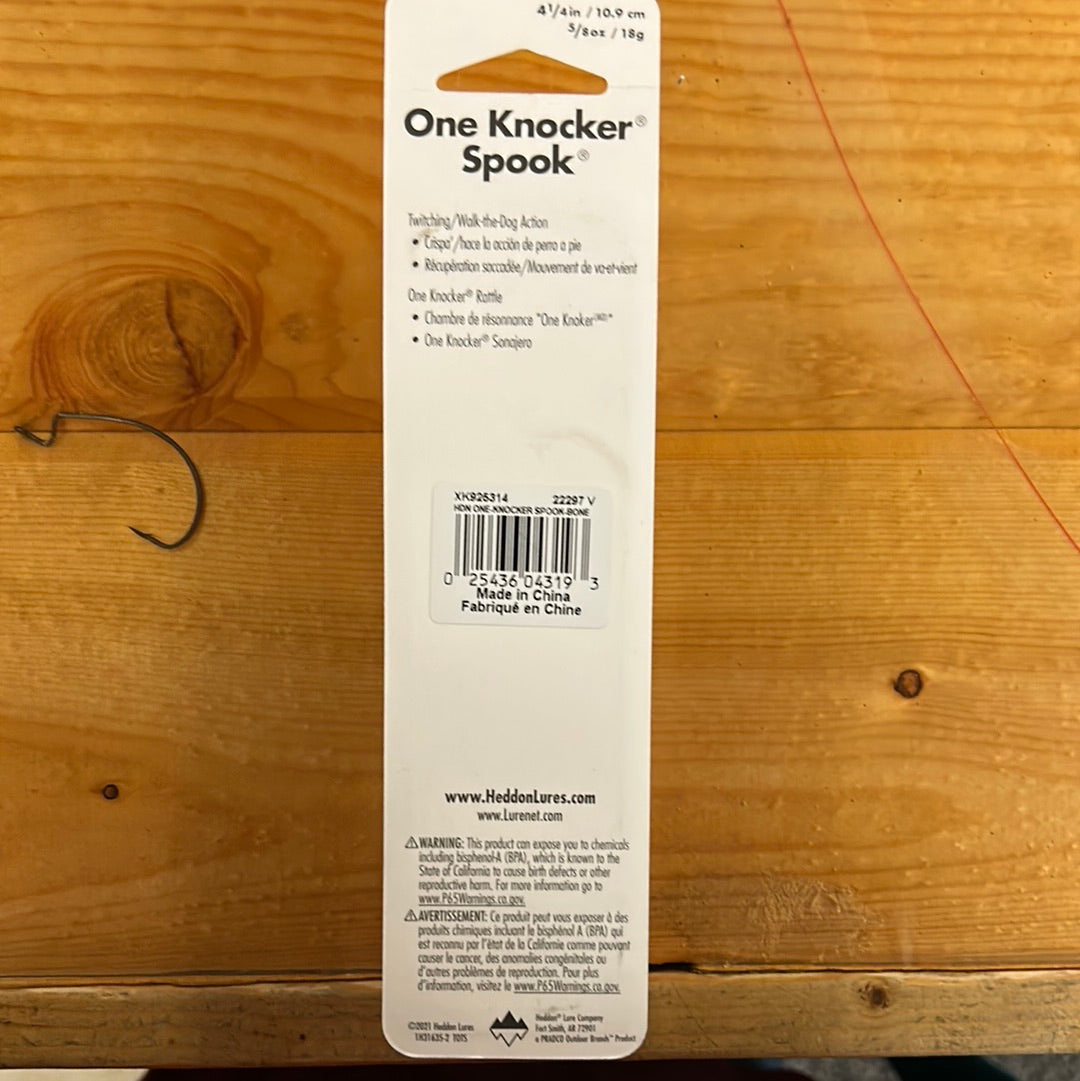 Heddon One Knocker Spook 14.5 oz. 10” Spook-Bone