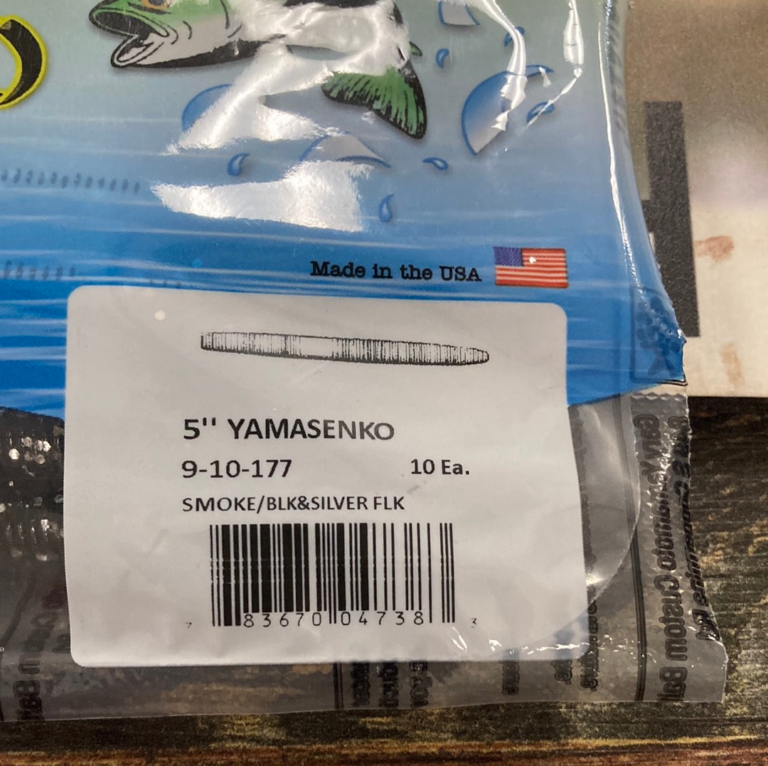 Yamamoto Senko 5" Smoke - Black/Silver FLk