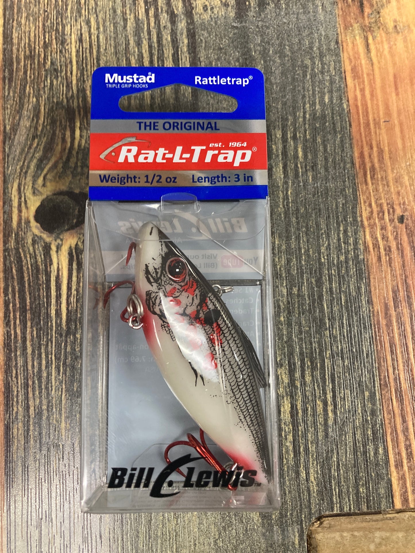Bill Lewis Rat L Trap 1/2 oz. White Bleeding Shad