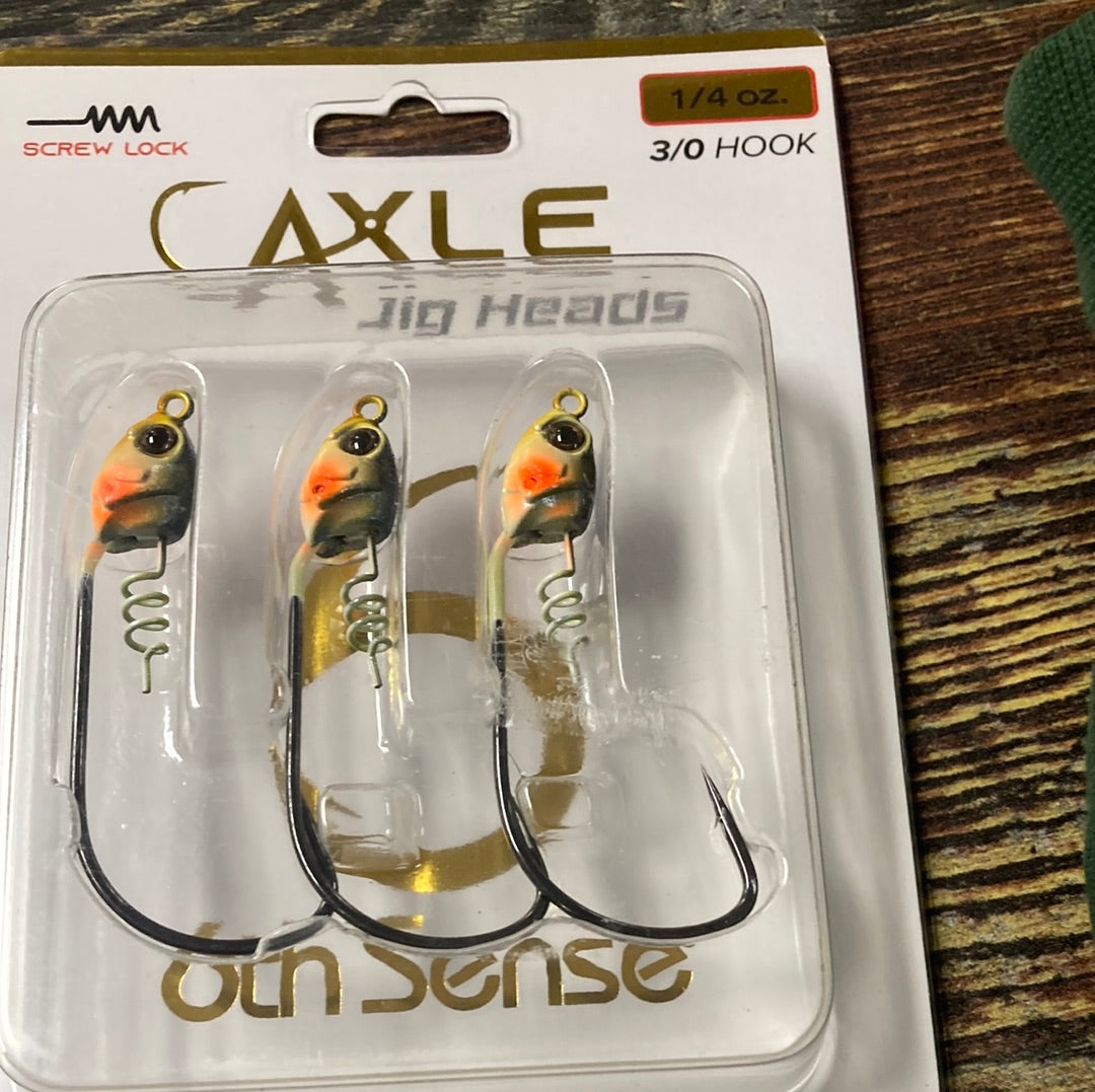 6th Sense Axle Jig Heads 1/4 oz. 3/0 Baby Blue Gill