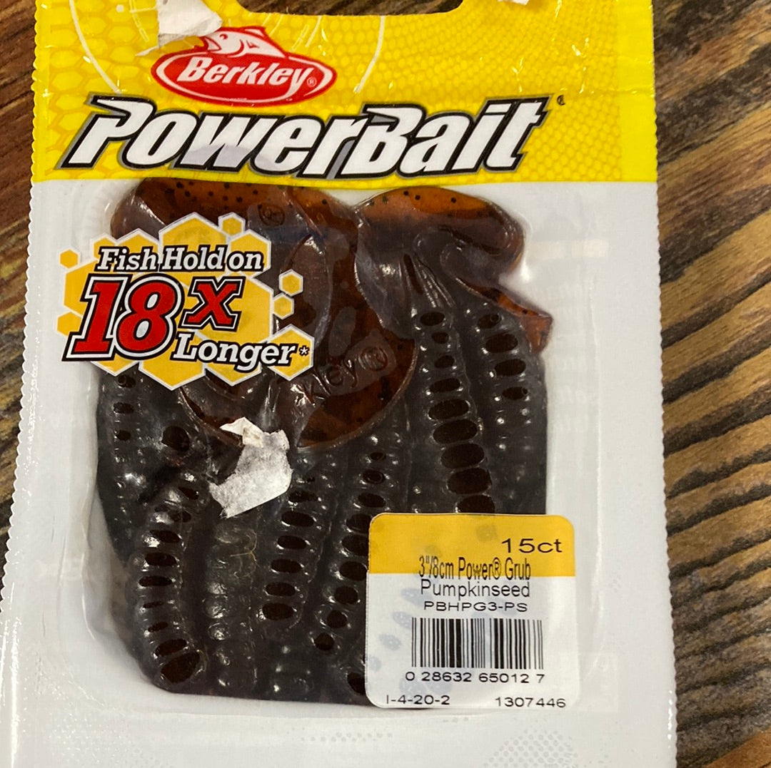 Berkley 3” Power Grub Pumpkin seed