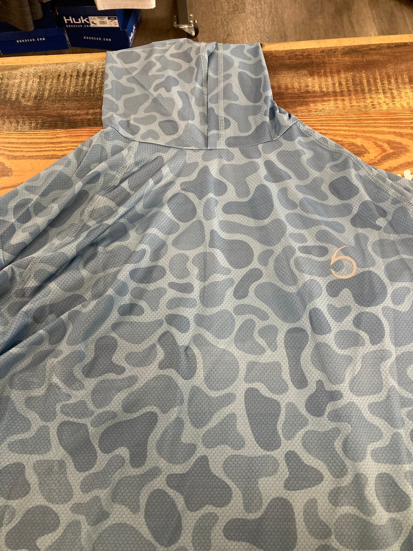 6th Sense Fish Lite Hooded Shirt - Big Water Blue