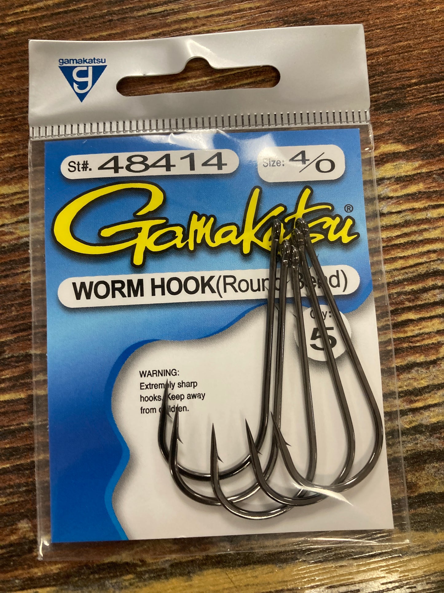 Gamakatsu Worm Round Bend Hook 4/0