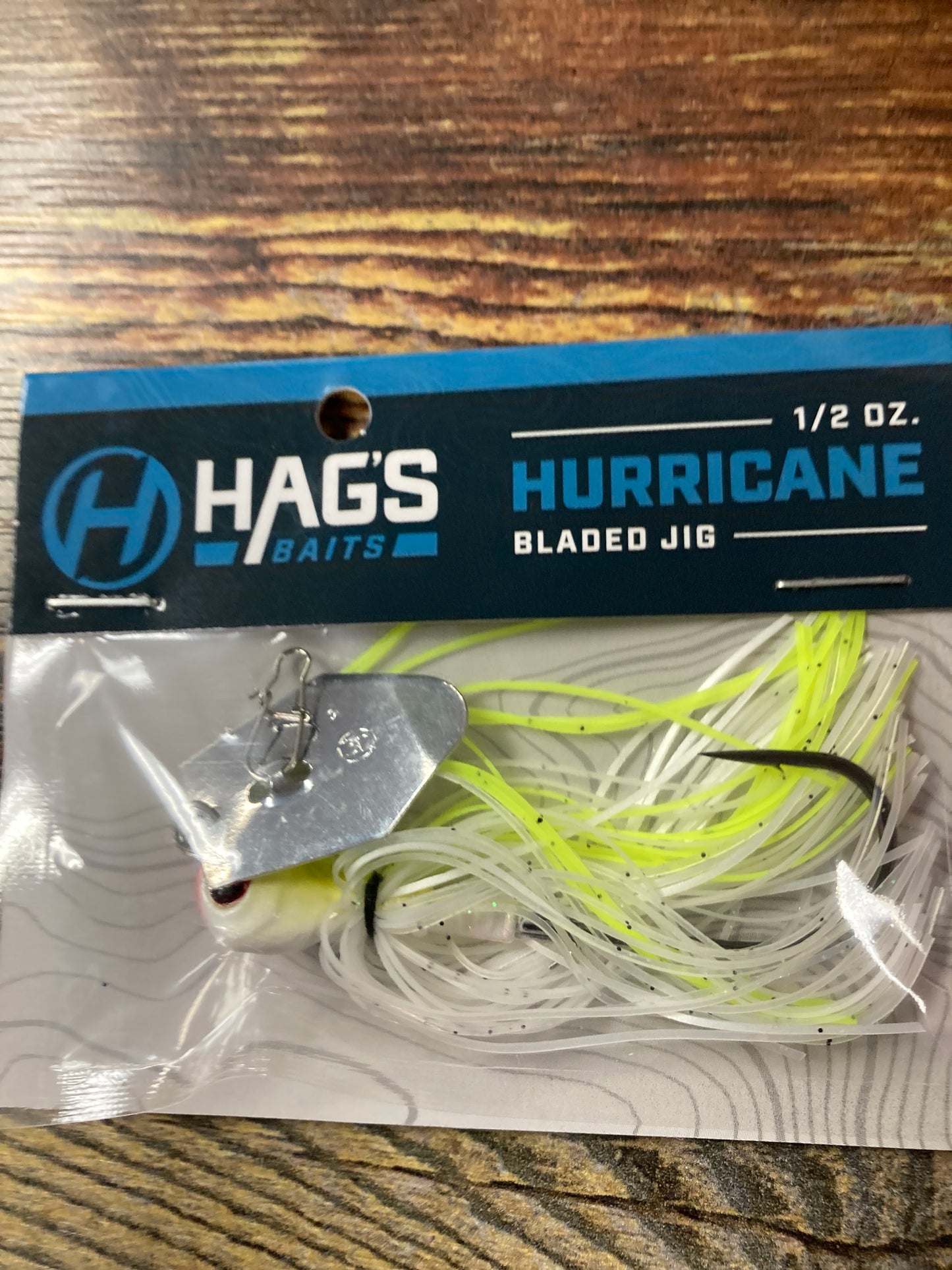Hags Baits Hurricane - White 1/2 oz. Silver Blade