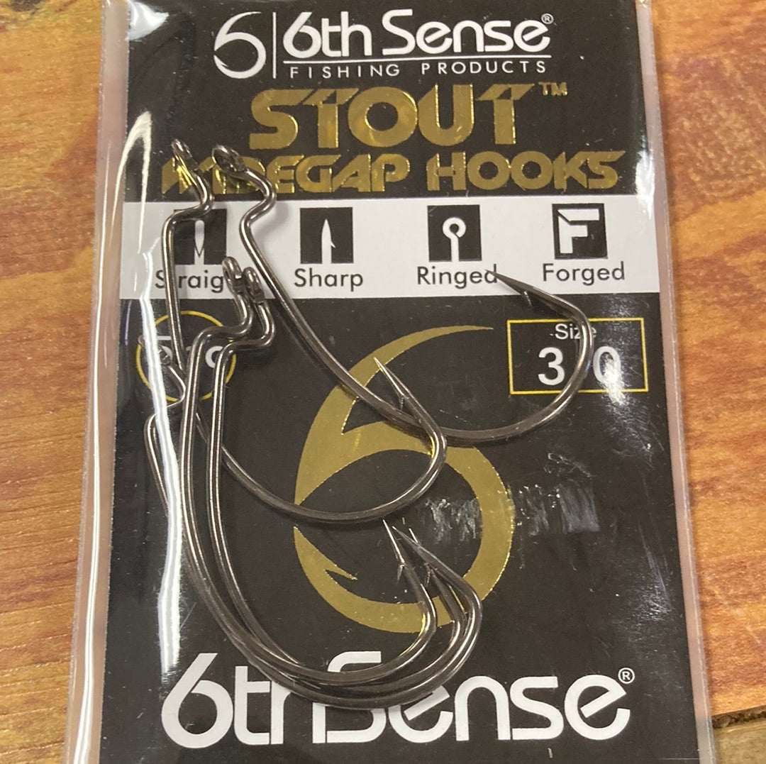 6th Sense Stout Wide Gap Hooks 3/0