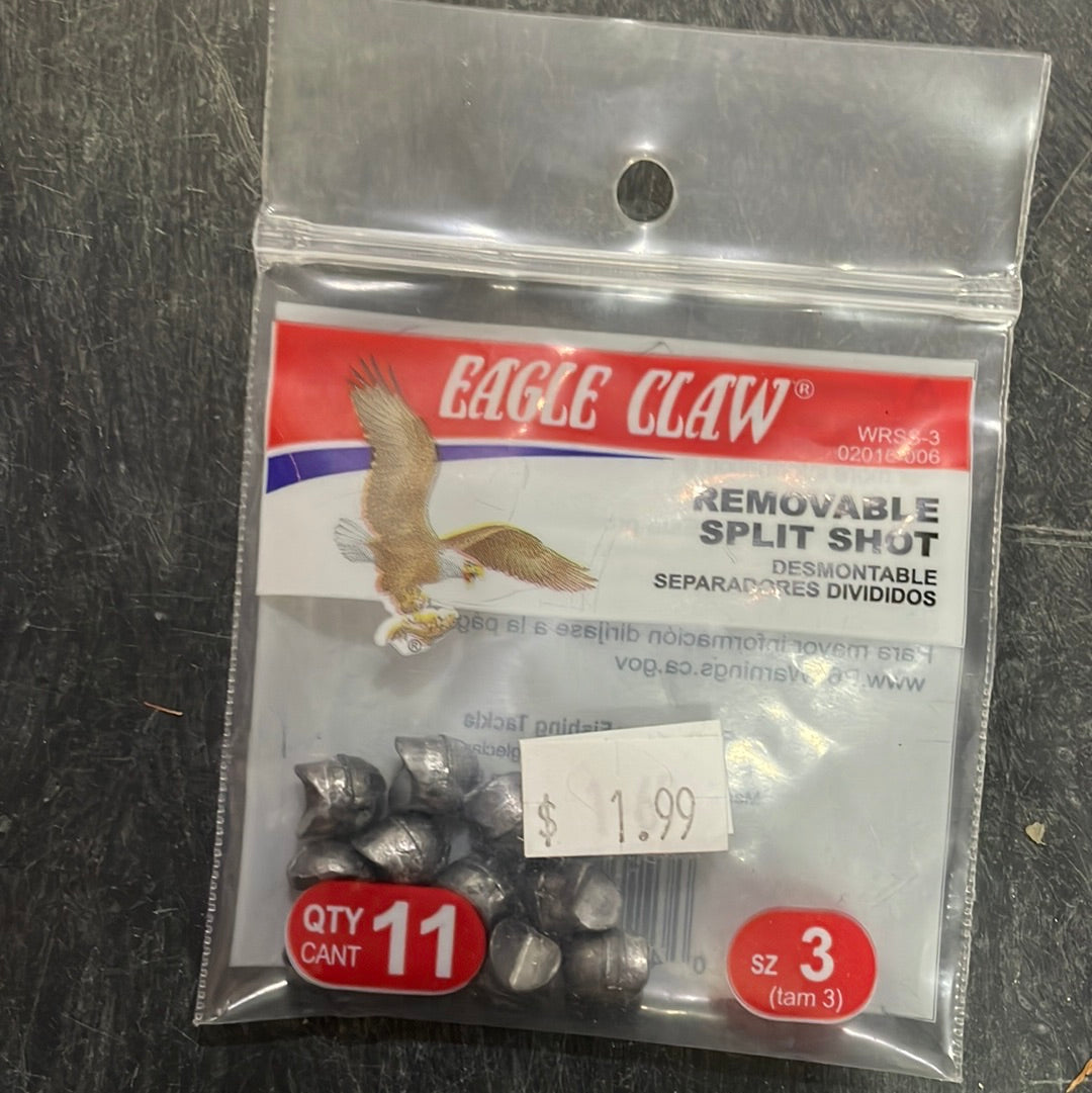 Eagle Claw Removable Split Shot Sz3
