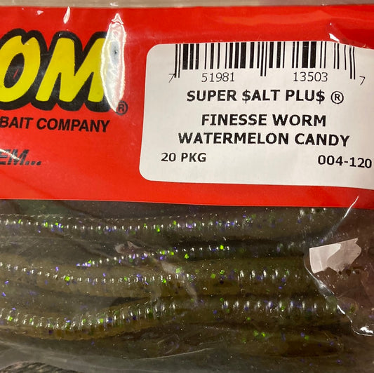 Zoom finesse worm watermelon candy